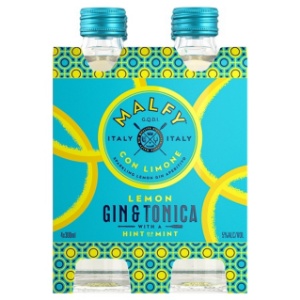 Picture of Malfy Lemon Gin & Tonic 4pk 300ml