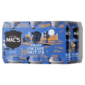 Picture of Mac's Slim Hazy Low Carb IPA 6pack Cans 330ml